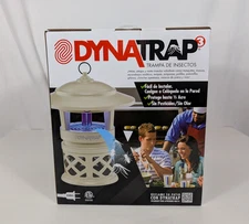 Dyna Trap 3 Insect Trap Bug Mosquito Zapper 1/2 Acre 2 Bulbs Stone New