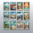 Acrylic Travel City Holiday Fridge Magnet –Souvenir Gift Refrigerator Decoration