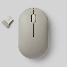 Heyday Wireless Mouse Bluetooth 5.1, USB Receiver, 33'' Range, Stone White