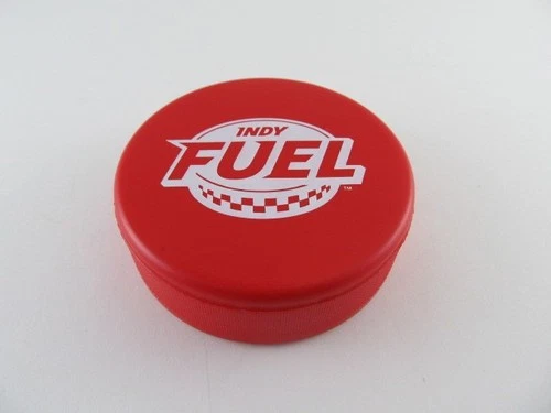 Indy Fuel Logo Foam Hockey Puck - Collectible Puck From ECHL Game -IN Honda 4980