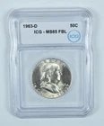 1963-D Franklin Half Dollar MS65 FBL ICG
