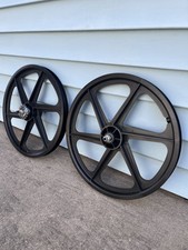 Black Skyway Old School 20 Inch Tuff Wheels Mags Rims Bmx New 6 Spoke Ogk Mag