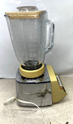 Osterizer Pulse matic Imperial Vintage Tabletop Blender Yellow