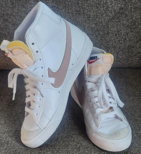 Taglia 8 Blazer Nike '77 Vintage Mid Bianco Rosa Oxford