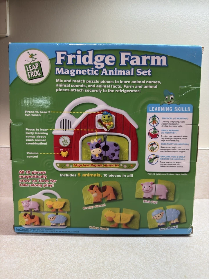 LeapFrog Fridge Farm Magnetic Animal Set 12+ Months SEALED NIB - Image 2 of 2