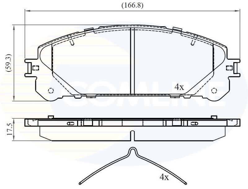 Brake Pad Set For Disc Front Fits Lexus NX RX Toyota Camry COMLINE CBP02267