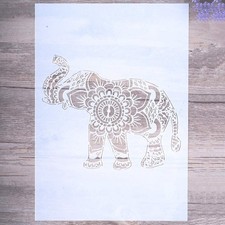 Elephant Mandala Stencil A4 Size Wall Furniture DIY Decorative Craft Art DIY