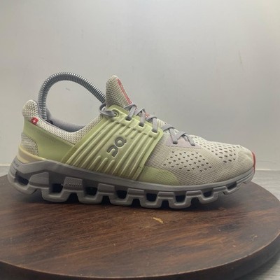 On Cloudswift Womens Size 8 Gray Green Athletic Running Walking Shoes Sneakers