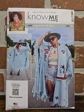 Know Me ME2102 By Mimi G Sewing Pattern Misses Bomber Cape XS-S-M-L-XL-XXL Plus