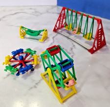 Vintage Toy *Ferris Wheel Race Cars Cradle *Triple Swings* Made in USA c1950s