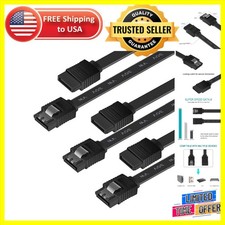 Versatile SATA III Cable Set: 3-Pack 18-Inch 6Gbps for Optimal Data Connection