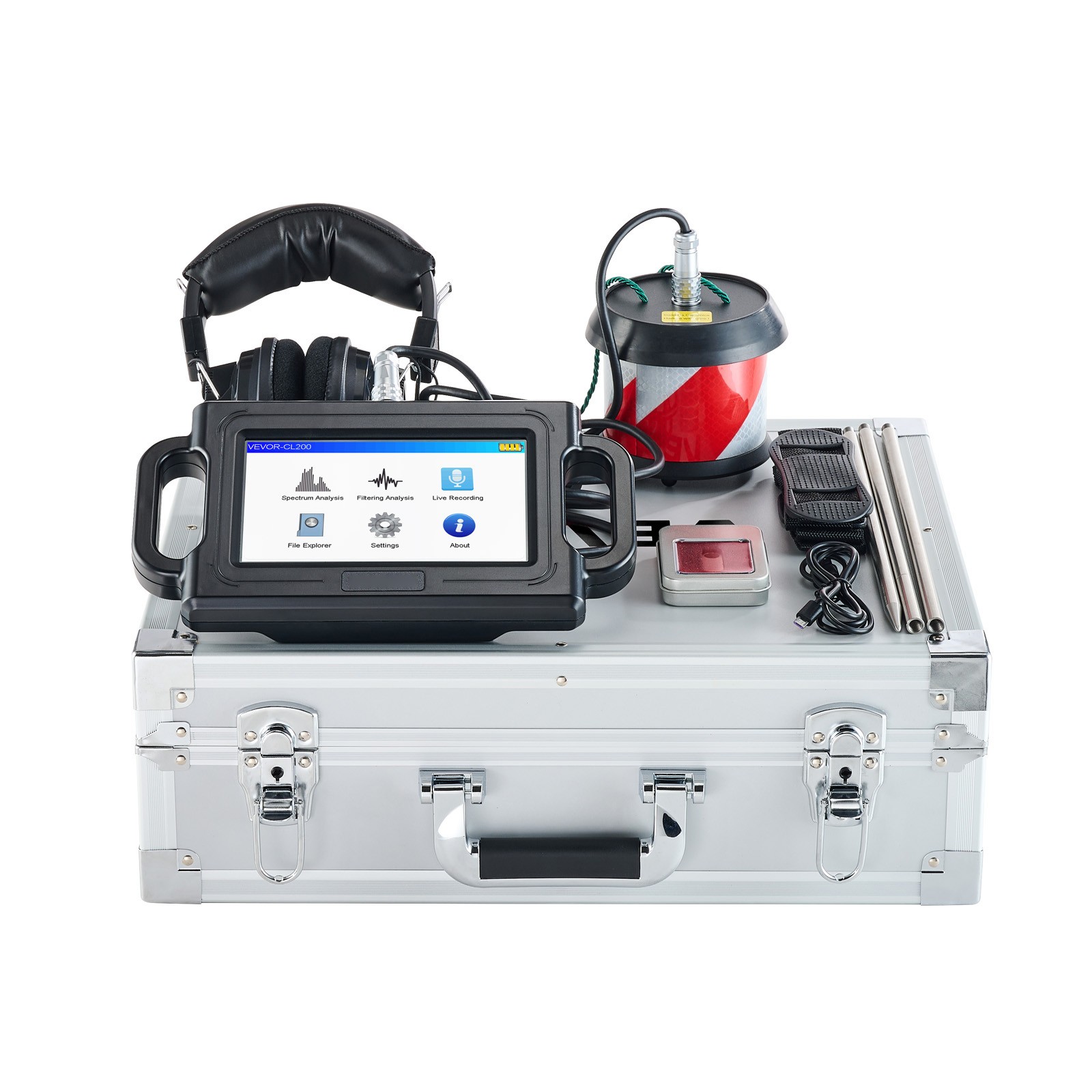 Uimoso Pipe Leak Detection Device 1Hz-5000Hz 7" Touchscreen Locator