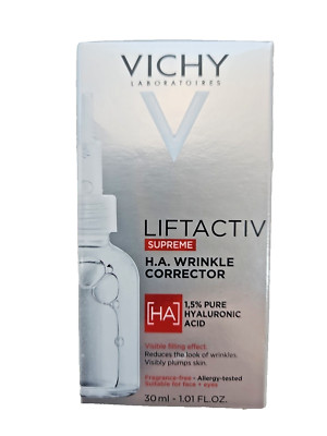 Vichy LiftActiv Supreme H.A. Wrinkle Corrector 30 ml - 1 FL OZ  (Exp 08/2026)