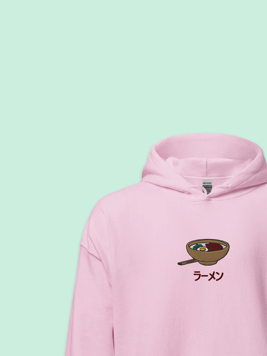 Ramen Custom Embroidered Hoodie Anime Trendy Pink Hoodie