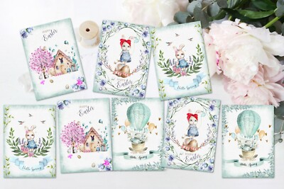 8 ''Hallo Frühling'' Ostern ATC Karten basteln Etiketten Verzierungen