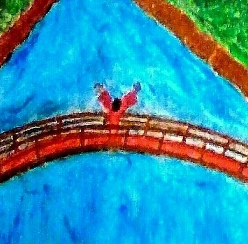 DRAWING, 'A LIGHT TO REMEMBER', OIL PASTEL ON SKETCH PAD - FREE SHIPPING! - Image 3 of 4