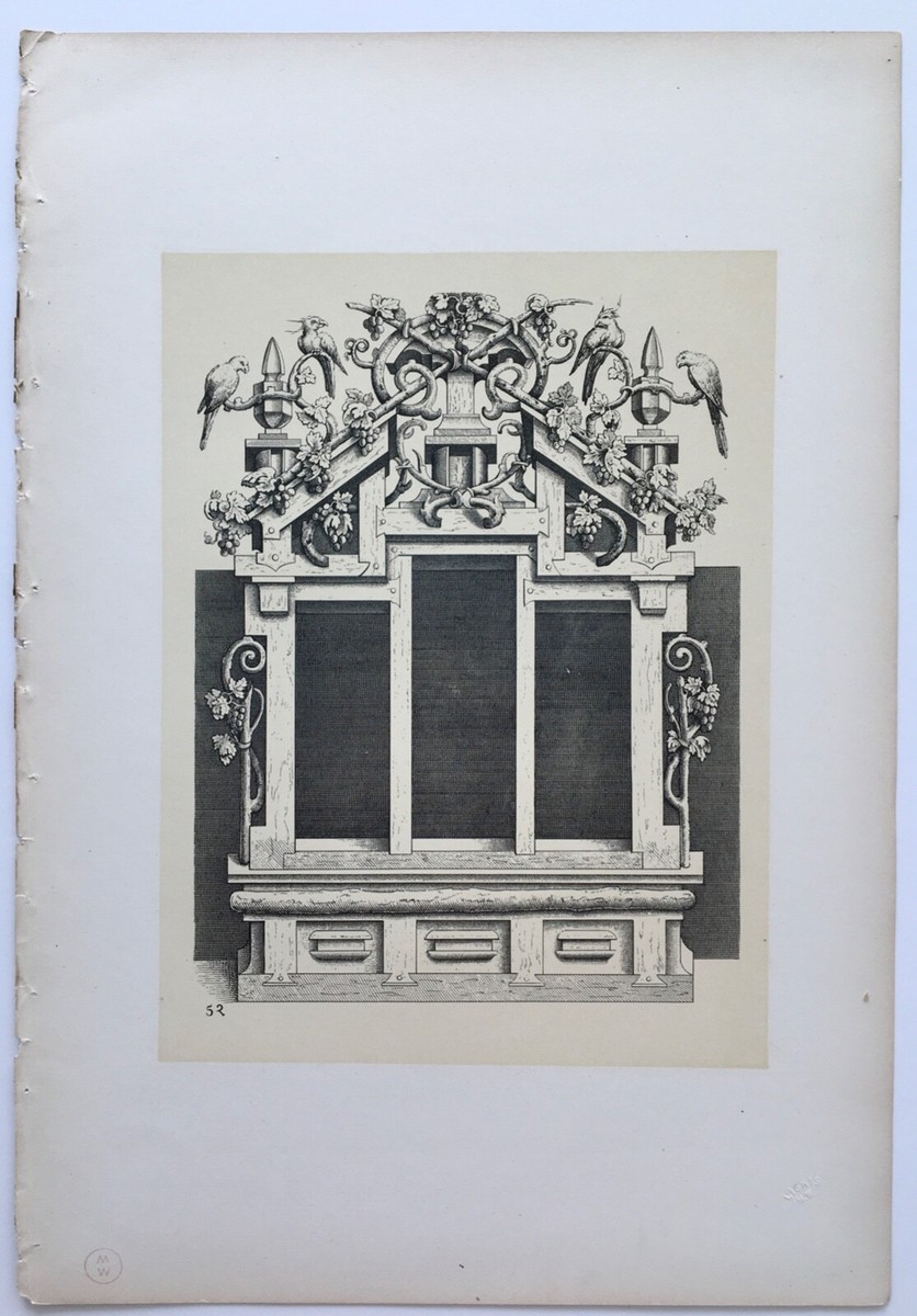 ANTIQUE GOTHIC ARCHITECTURAL PRINT AFTER WENDEL DIETTERLIN | eBay