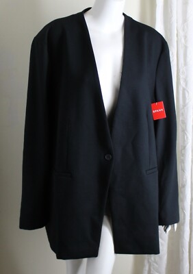 SO NICE NWT Spanx Sz 3X Black One-Button Heavy Ponte Jersey Blazer Jacket