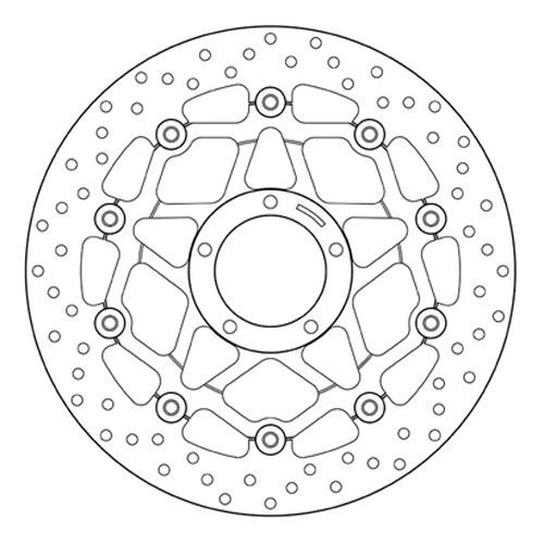 DISCHI FRENO ANTERIORE BREMBO SERIE ORO FLOTTANTI DUCATI 821 HYPERSTRADA 2013 - Imagem 2 de 3