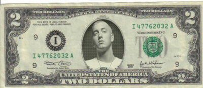 Eminem $2 Dollar Bill Mint! Rare! $1