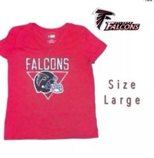 Atlanta Falcons Womens T Shirt Large Red NFL Team Apparel New With Tags