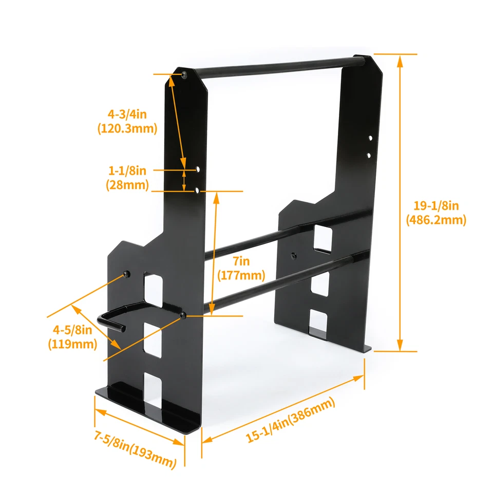 Pack Wall Mount Storage Rack For Harley Touring Road King Street Glide - Image 3 of 4