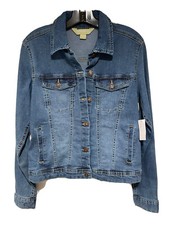 Vintage1980's ROEBUCK Blue Core Denim Jean Jacket Missy Size M NWT