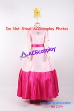 Princess Peach Cosplay Costume include headgear acgcosplay costume dress