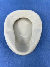Porcelain Bed Pan Ashtray VTG 3 1/2”x 2 2 1/2”