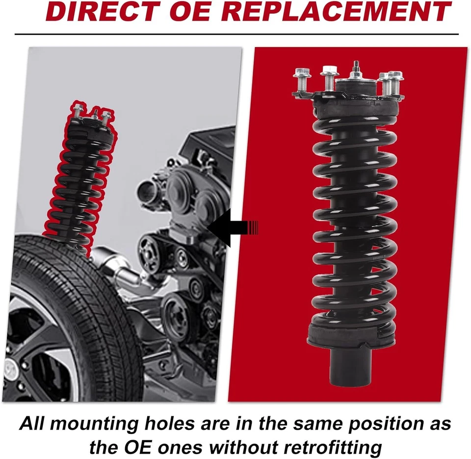 Front Complete Strut Assembly For 2007-2011 Dodge Nitro 2002-2012 Jeep Liberty - Изображение 3 из 4