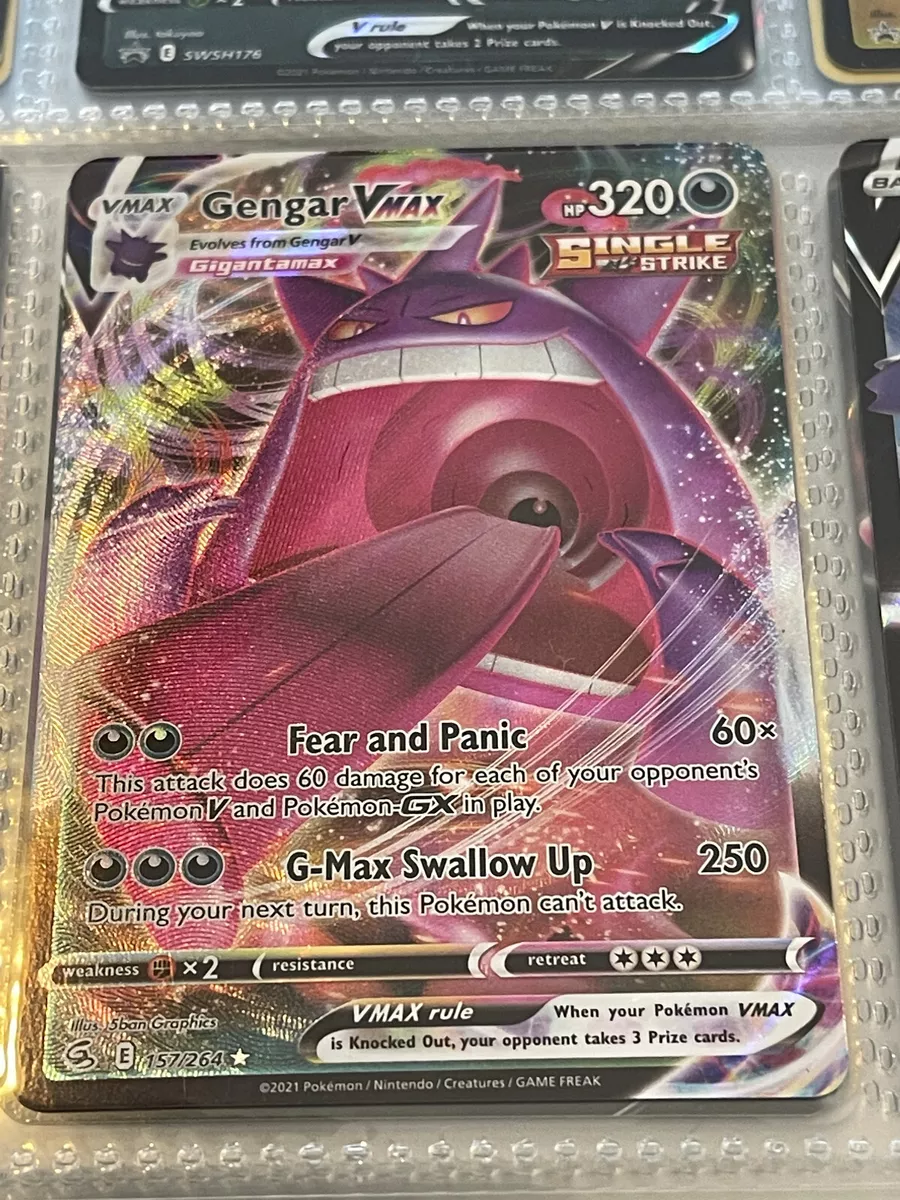 Pokemon TCG Gengar VMax Fusion Strike 157/264 Ultra Rare Values