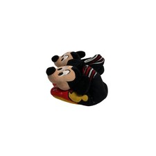 Mickey MOuse Head Boys Size 9 10 Slippers Toddler Red Black Yellow Slip on