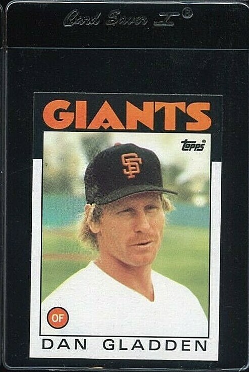 1986 TOPPS #678 DAN GLADDEN SAN FRANCISCO GIANTS 