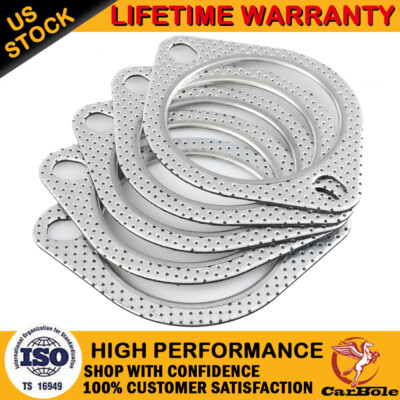 #ad #ad Set of 5 Exhaust Gasket 3inch 2 Bolt High Temp Exhaust Flange Gasket Heavy Duty $9.99