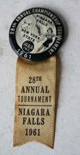 Bowling Niagara Falls New York Womens Bowling Association Tournament Pin Ribbon
