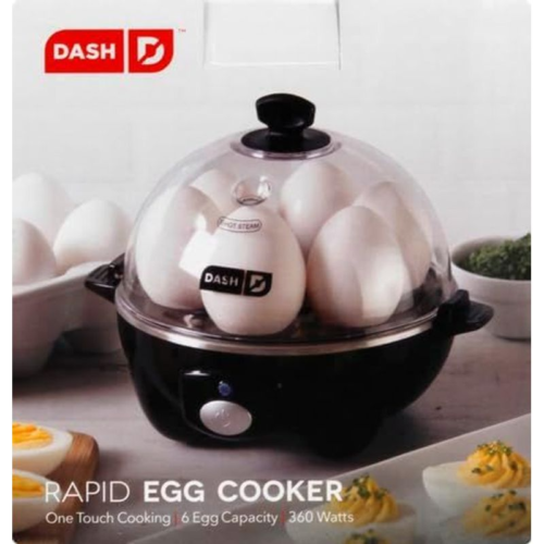 DASH Rapid Egg Cooker 6 Egg Capacity Electric Cooker in Black DASH Rapid Egg Cooker 6 Egg Capacity Electric Cooker in Black