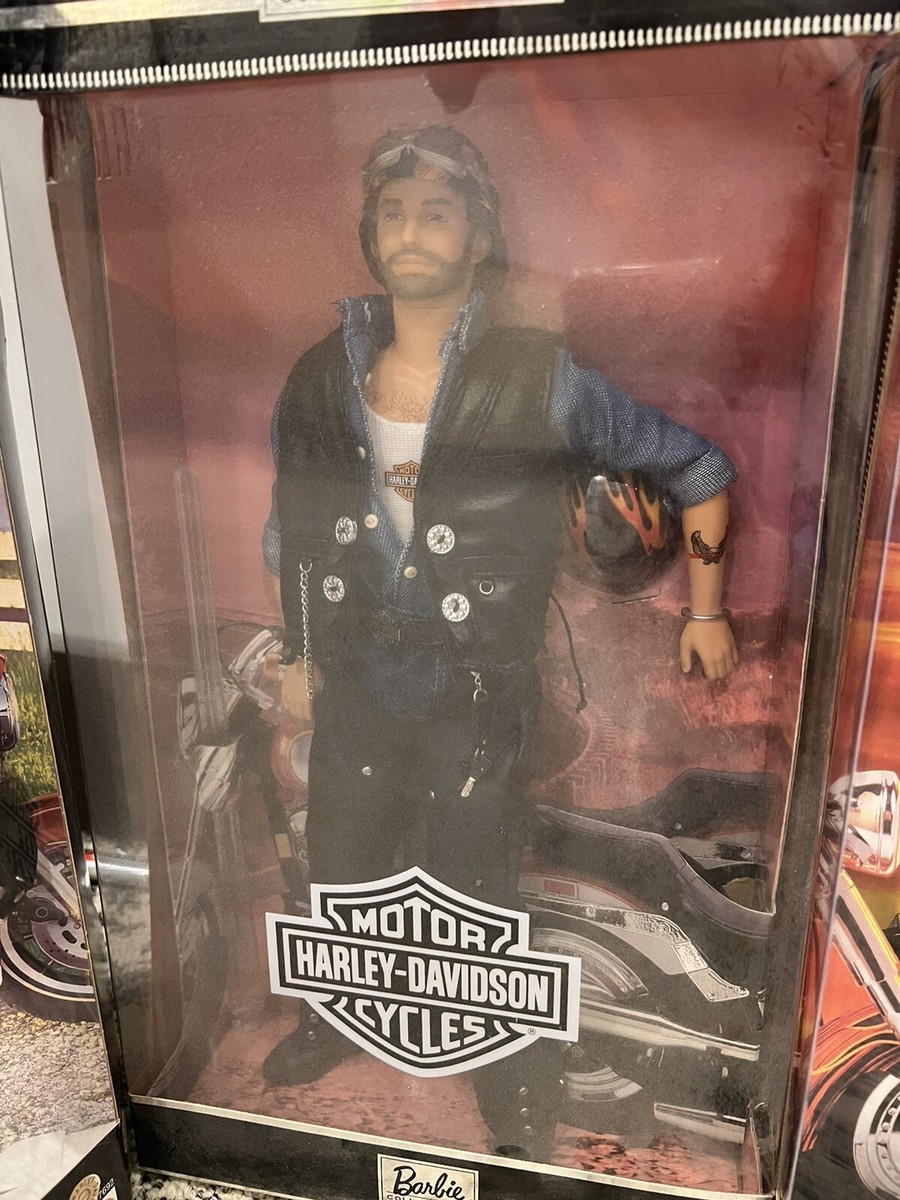 HARLEY DAVIDSON BARBIE DOLL SET OF 9 KEN BIKER COLLECTOR BLONDE