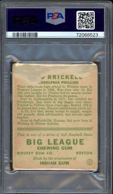 ちぇる　38 1933 Goudey 38 Fred Brickell PSA Authentic | eBay