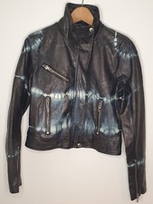 Blank Nyc Trendy Faux Leather Moto Crop Jacket Womens Small Zip Up Black Unique