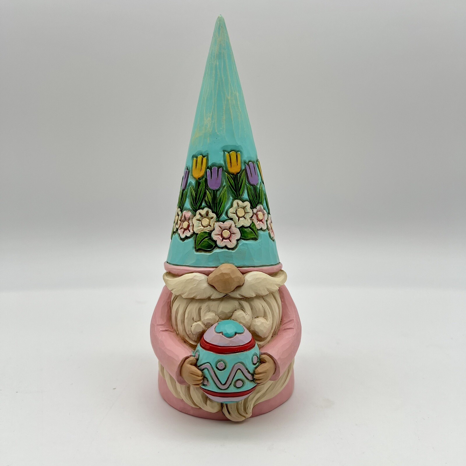 Enesco Jim Shore Heartwood Creek Gnome Holding Easter Egg Figurine 7.25 Inch