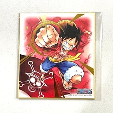 G018 Very Rare Luffy Gold Holo Japanese One Piece Visual Shikishi Art 5"