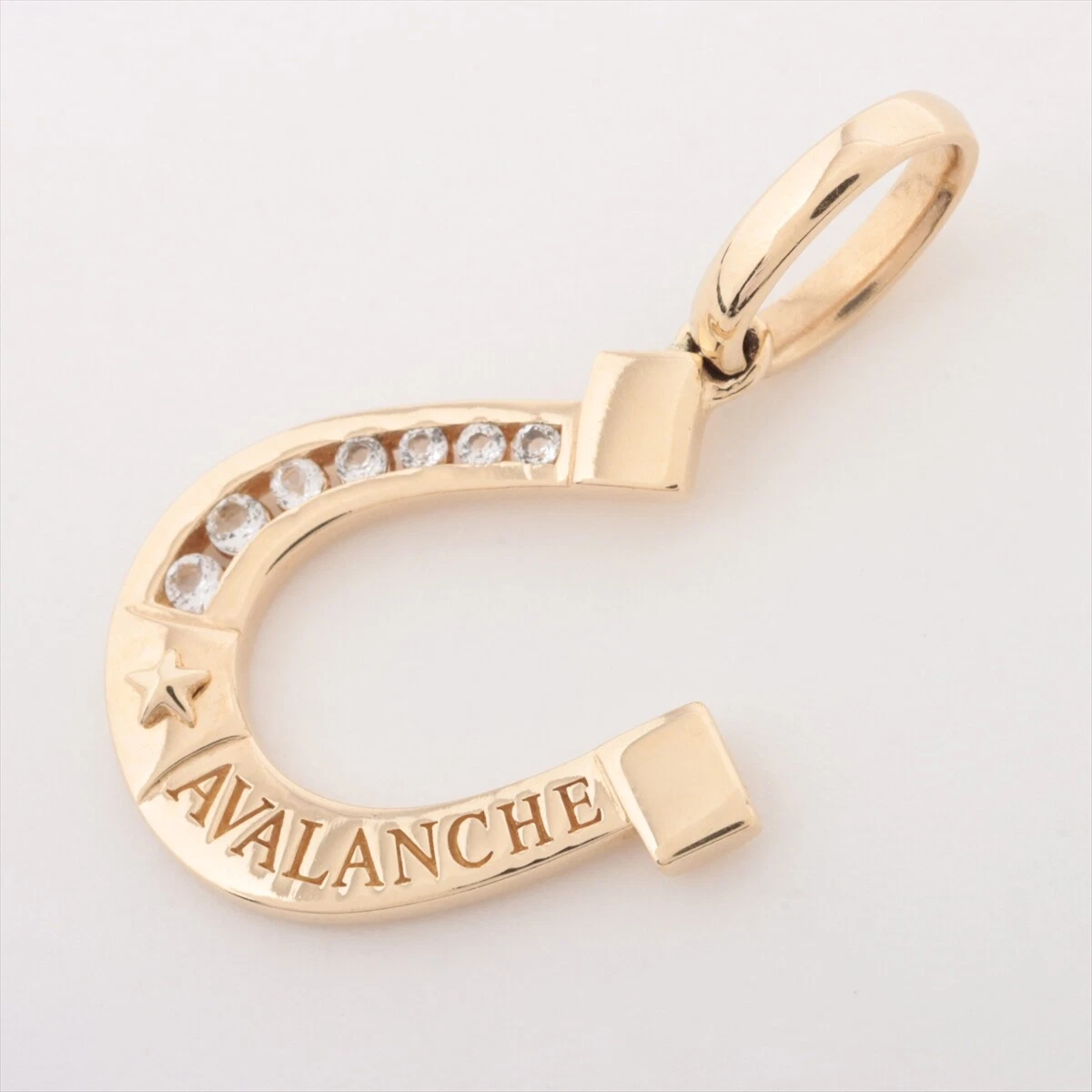 Avalanche Horseshoe Pendant Charm 10K 1.6g