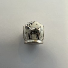 Pandora Sterling Silver 925 Christmas Charm White Enamel Reindeer - Retired