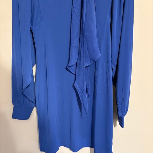 White House Black Market Blue Szalik Szyj Shift Sukienka XS - Zdjęcie 7 z 16