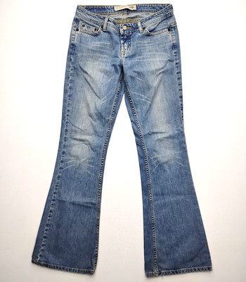 Express Classic Rare Precision Cetine Light Blue Jean Boot Cut Flare 6 L
