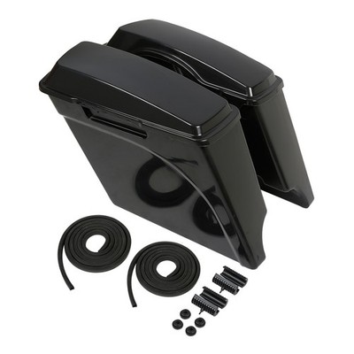 5'' Stretched Extended Hard Saddlebags For Harley Touring Road King Glide 93-13
