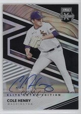2020 Panini Elite Extra Edition Signatures Cole Henry #55 Auto 08jk