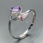 Handmade Natural Amethyst Ring 925 Sterling Silver Size 7 /R481449