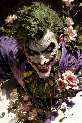 JOKER ILLUSTRATION Fine Art Print 13x19 Limited Edition 1/30 DC  Batman Harley