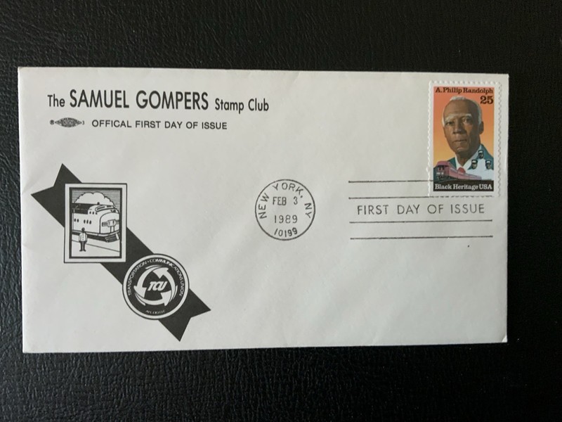 1989 #2402 25c A Phillip Randolph - Gompers Stamp Club FDC